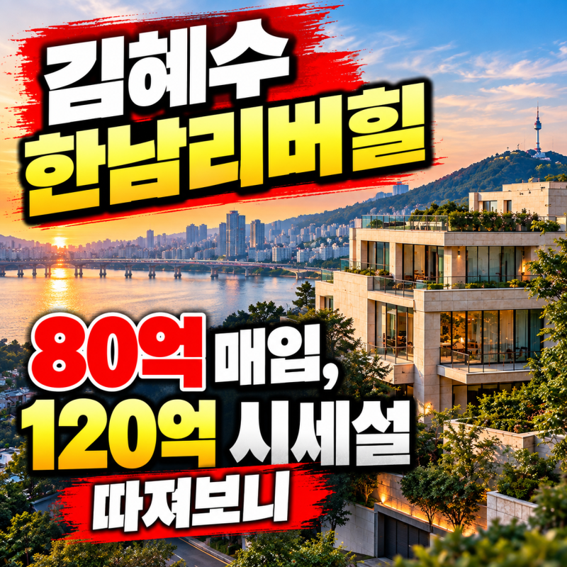 김혜수 한남동 유엔빌리지 리버힐 80억 매입, 120억 시세설 따져보니