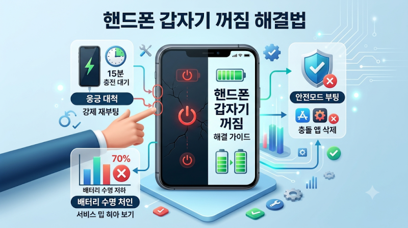 핸드폰 갑자기 꺼짐 현상, 당황하지 않고 3분 만에 살려내는 자가 점검법