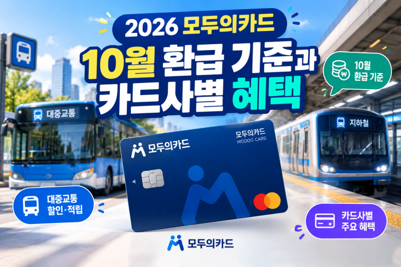 2026 모두의카드(K-패스) 신청부터 발급·등록·환급까지 총정리｜10월 환급 기준과 카드사별 ....
