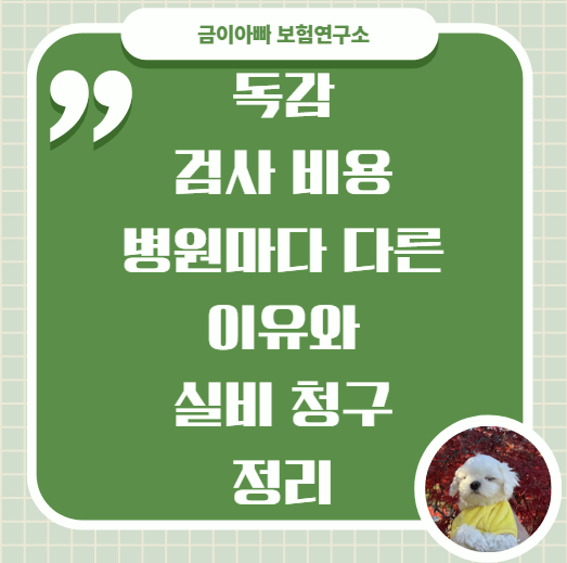 독감 검사 비용, 병원마다 다른 이유와 실비 청구 정리