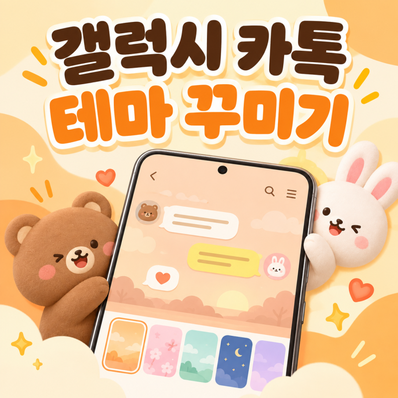 갤럭시 카톡 테마 꾸미기｜기본 테마와 다운로드 테마 적용법