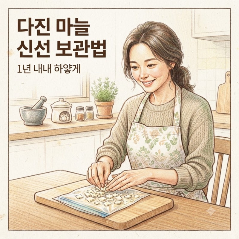매번 버리던 다진 마늘, 1년 내내 하얗고 신선하게 보관하는 비결