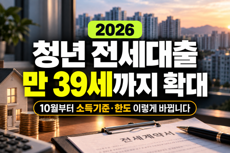 2026 청년 전세대출 신청방법｜조건 확인부터 은행 신청까지 순서 총정리