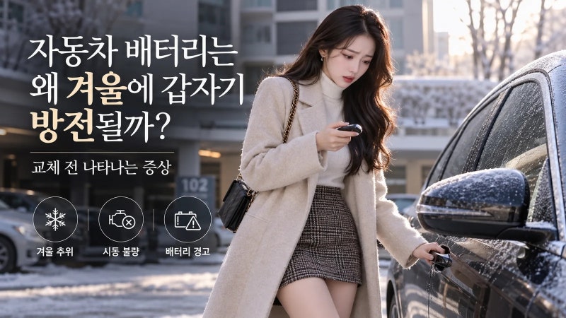 자동차 배터리는 왜 겨울에 갑자기 방전될까?｜교체 전 나타나는 증상