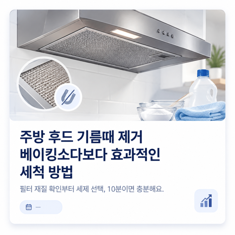 주방 후드 기름때 제거 베이킹소다보다 효과적인 세척 방법