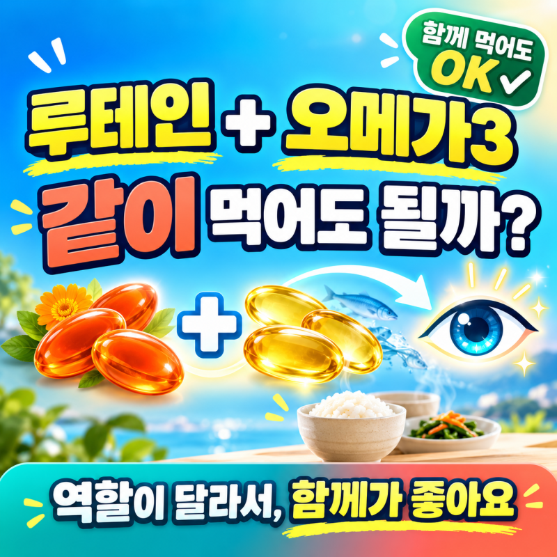 루테인 오메가3 같이 먹어도 될까? 눈 건강 조합 팩트체크