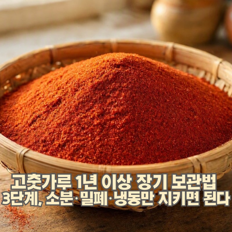 고춧가루 1년 이상 장기 보관법 3단계, 소분·밀폐·냉동만 지키면 된다