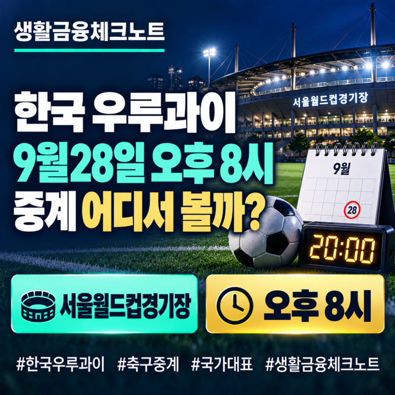한국 우루과이 축구 9월28일 몇 시? 경기시간·중계·손흥민 이강인 출전 총정리
