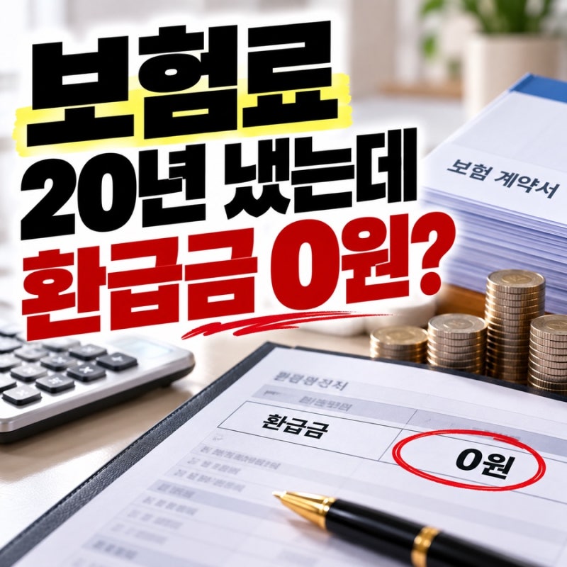 보험료 20년 냈는데 만기 환급금 0원? 순수보장형 보험 꼭 확인하세요