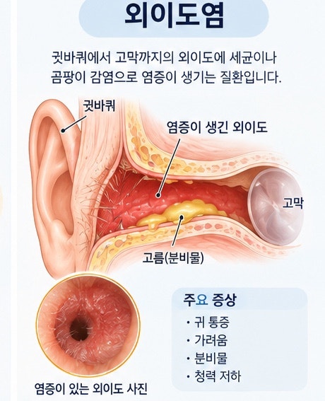 외이도염이란?｜귀를 만지면 아픈 이유