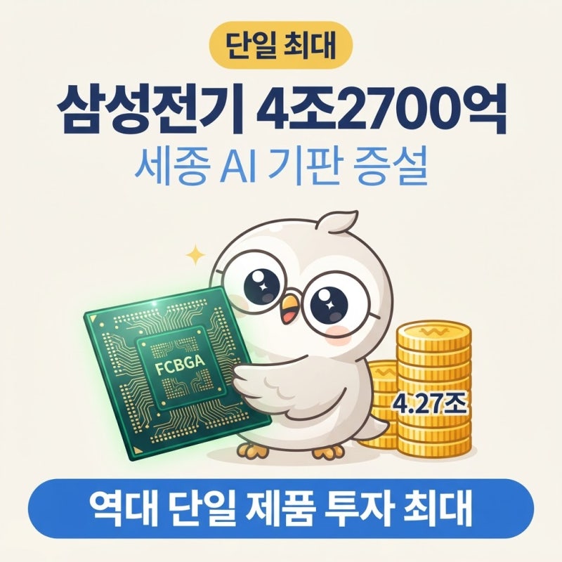 "부품이 대세다" 삼성전기, 세종에 4조2700억 쏟아붓는 이유 | AI관련주 총정리 (2026년 최신)