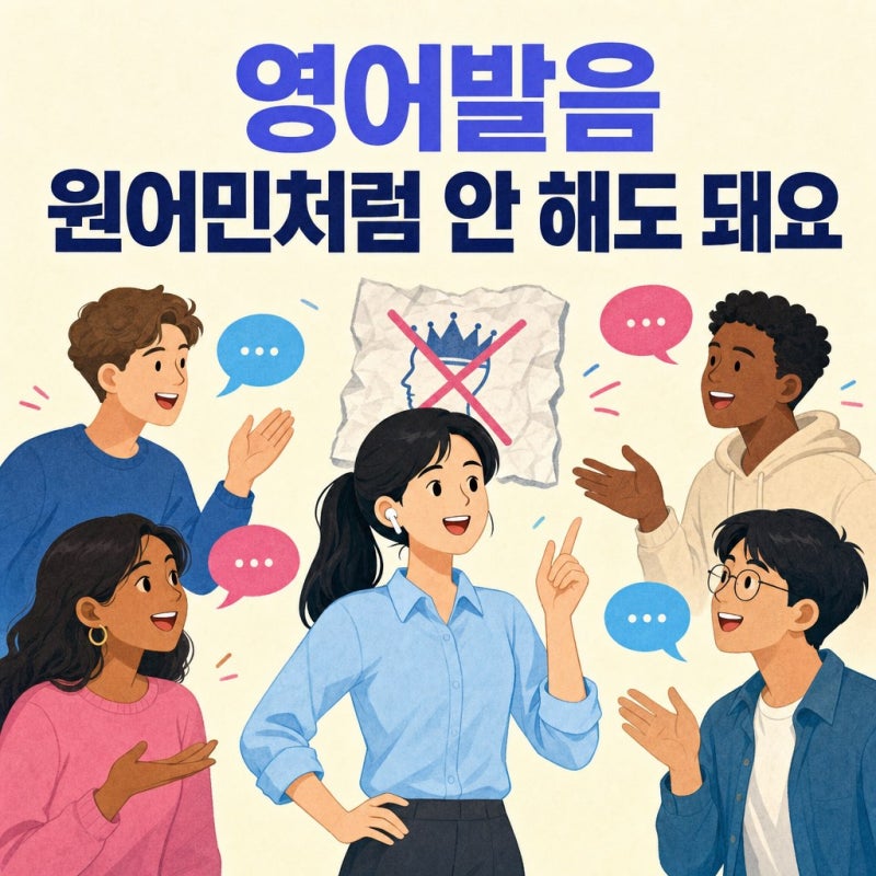 영어발음 교정, 원어민 흉내보다 기준을 바꿔보세요.
