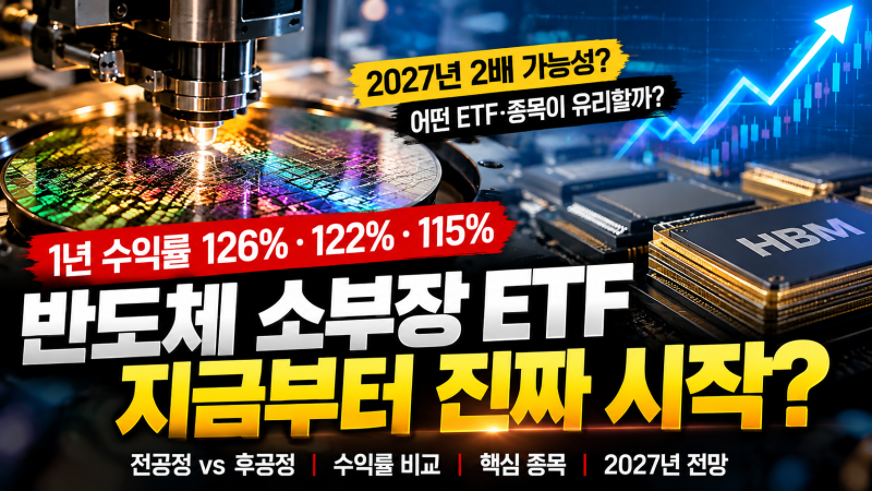 반도체 소부장 ETF 1년 126%·122%·115%｜삼전·하이닉스 다음, 2027 두 배는 어디서 나올까