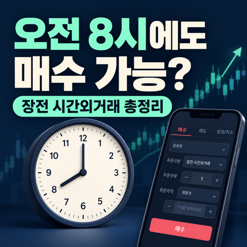 주식 장전 시간외거래란? 오전 8시대에도 매수할 수 있을까?