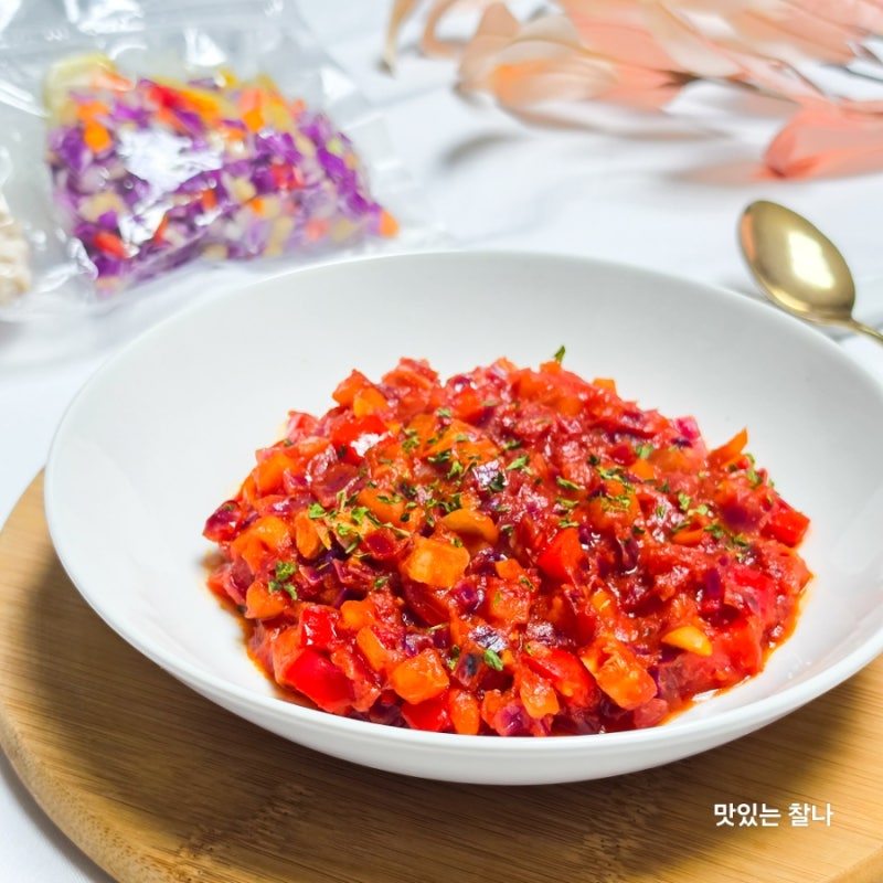 전자레인지 7분 마녀스프 레시피 토마토 스튜 밀프랩 만들기