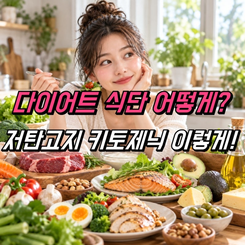 식단 다이어트 저탄고지 키토제닉, 아침 점심 저녁 식단표