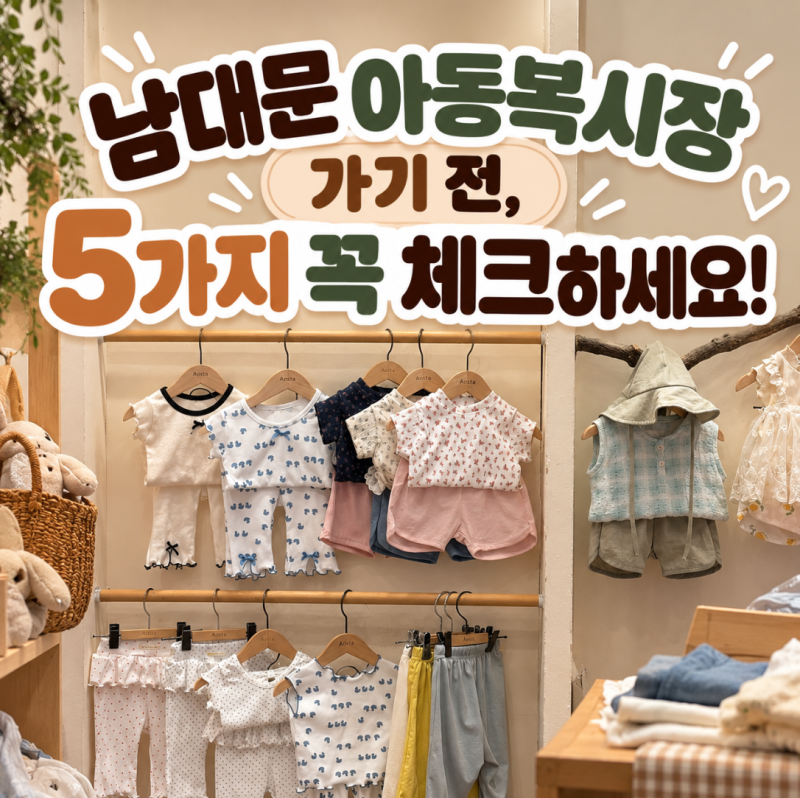 남대문 아동복시장 가기 전, 5가지 꼭 체크하세요!