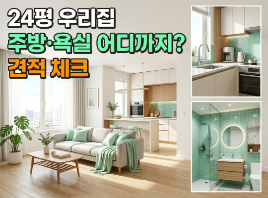 한샘인테리어 24평 아파트 리모델링 견적 후기 주방 욕실 포함 비용 어디까지