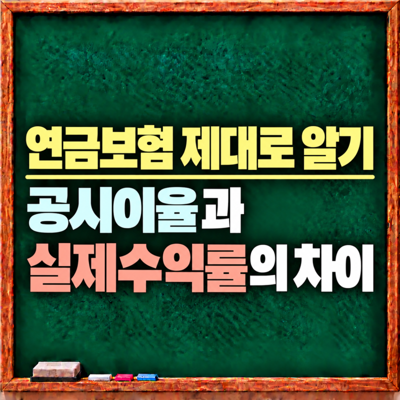 [연금보험] 공시이율과 실제 수익률