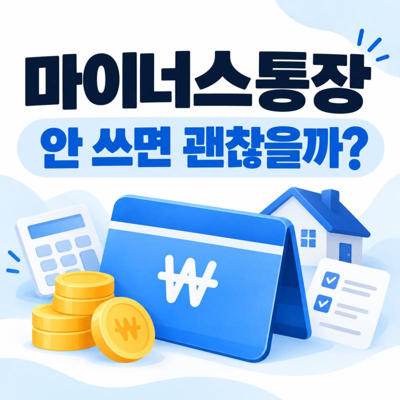 마이너스 통장 안 쓰면 이자 0원인데, 주담대 한도엔 왜 영향 줄까?