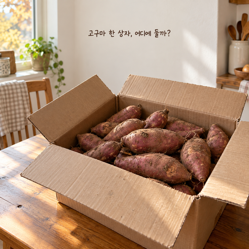 고구마 보관방법, 한 상자 오래 두려면 어디가 좋을까요?