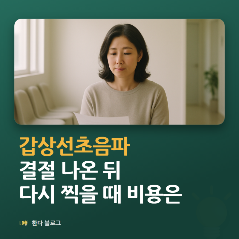 갑상선초음파비용, 결절이 나오면 추적검사도 건강보험 되나요 (2026년 기준)