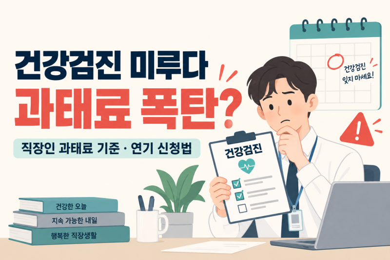 건강검진 미루다 과태료 폭탄? 직장인 과태료 기준과 연기 신청 방법