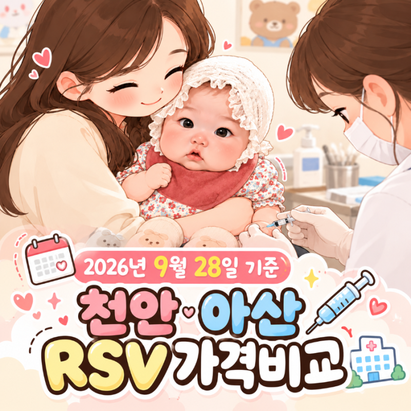 천안RSV 접종가격 비교 26년 9월말 기준