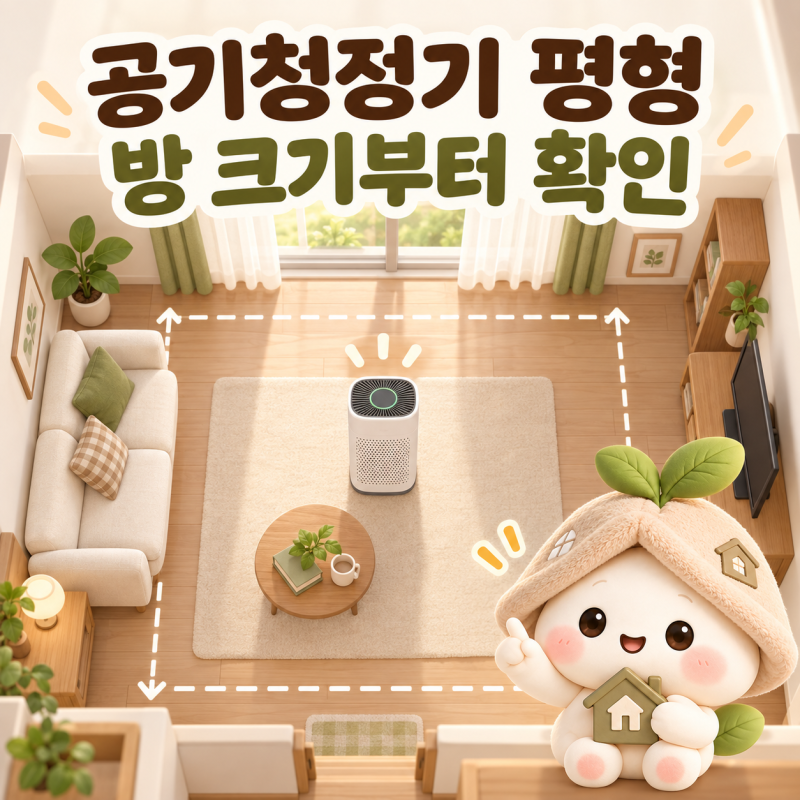 공기청정기 구매 전 평형 확인법｜우리 집에 맞는 사용면적 고르는 법