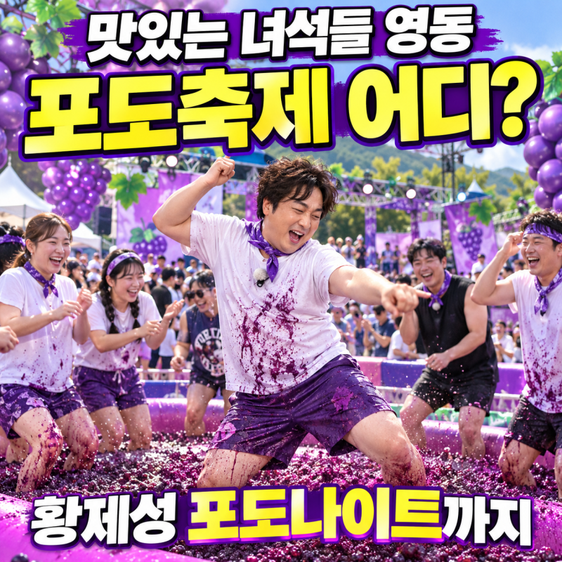 맛있는 녀석들 영동포도축제 어디? 황제성 포도나이트까지