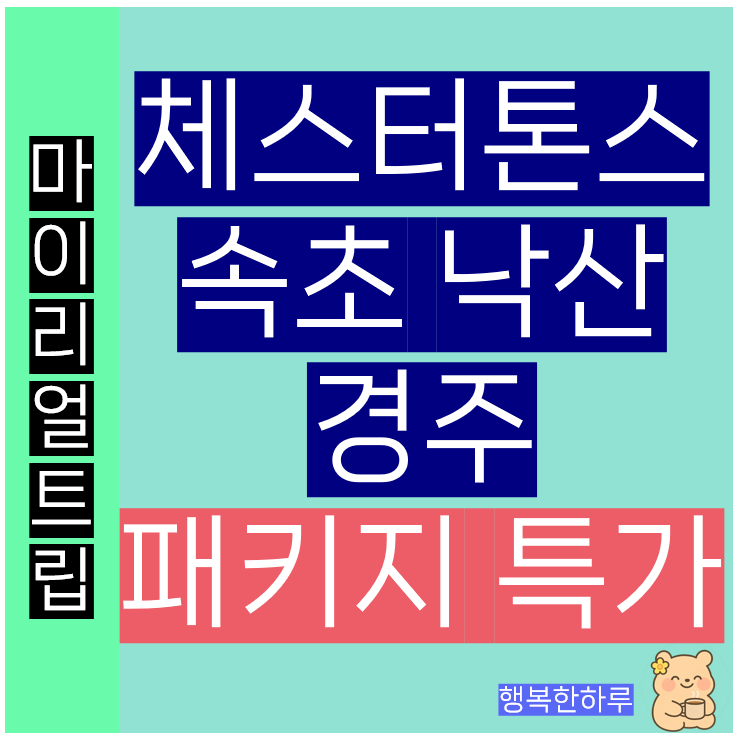 체스터톤스 속초 낙산 경주 마이리얼트립 쿠폰 조식 사우나 패키지 특가