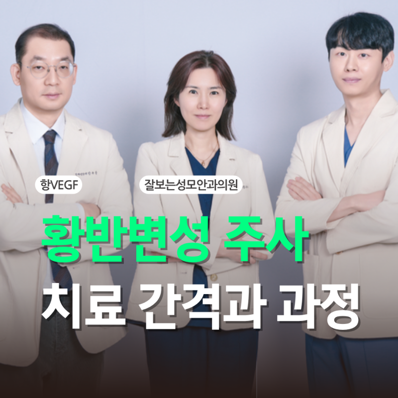 황반변성 주사 종류 치료 간격 비용 안구내 주사 과정