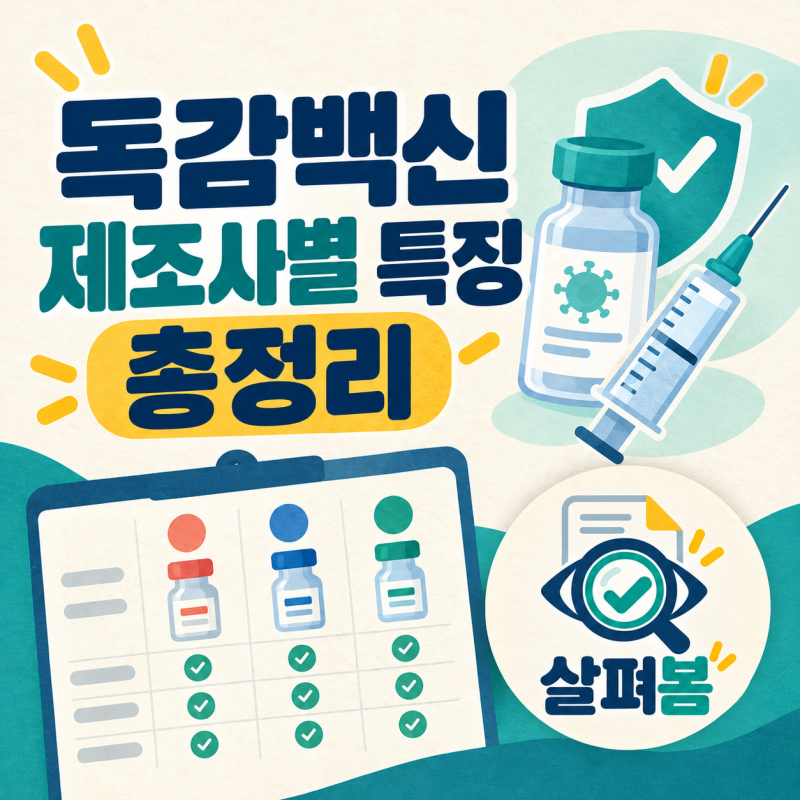 2026~2027 독감백신 제조사별 현황｜제품 차이와 선택 기준(업데이트)