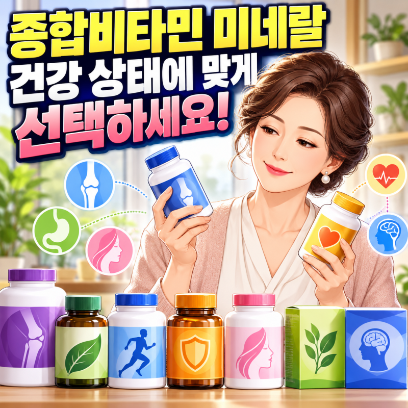 종합 비타민 효능 미네랄 효능 연령 건강 상태 따라서 영양제 선택 다르게 해야 합니다