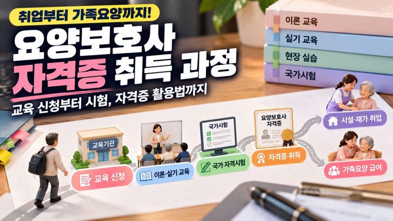 요양보호사 자격증 취득 과정 총정리: 교육 신청부터 시험 및 자격증 활용법까지