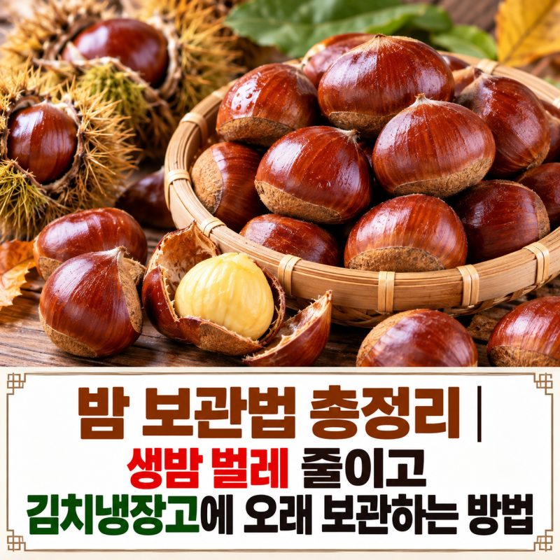 밤 보관법 총정리｜생밤 벌레 줄이고 김치냉장고에 오래 보관하는 방법