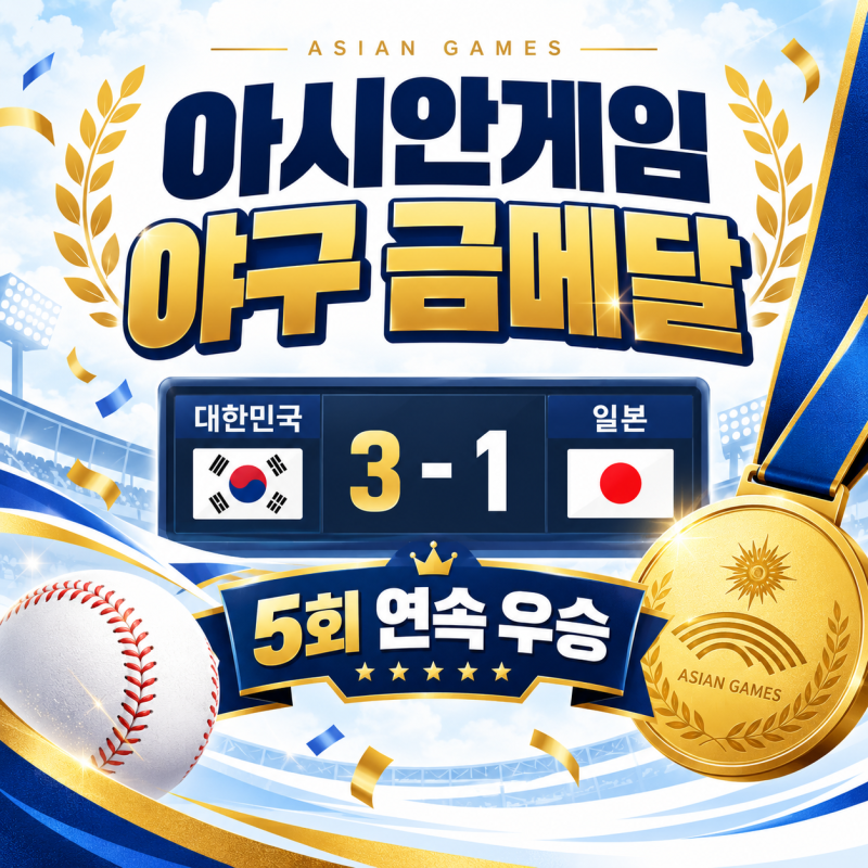 아시안게임 야구 금메달, 병역혜택, 곽빈, 일본전 3-1 승리