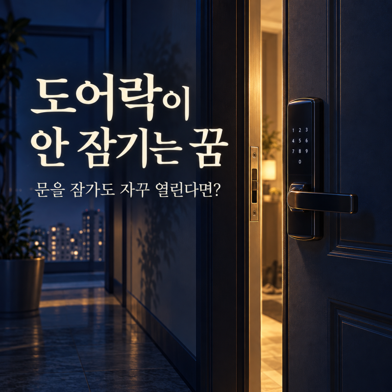 도어락이 안 잠기는 꿈 해몽, 문을 잠가도 자꾸 열리는 꿈은?