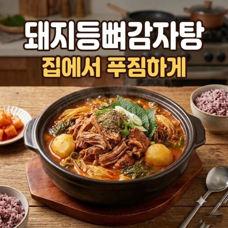 찬 바람 불면 생각나는 한 냄비, 집에서 끓이는 돼지등뼈 감자탕 레시피