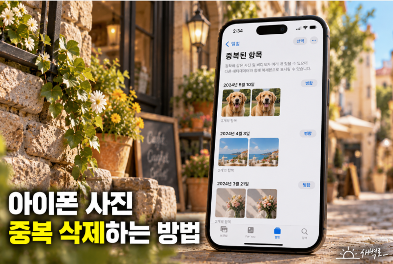 아이폰 사진 중복 삭제하는 방법, 중복된 항목 정리하기