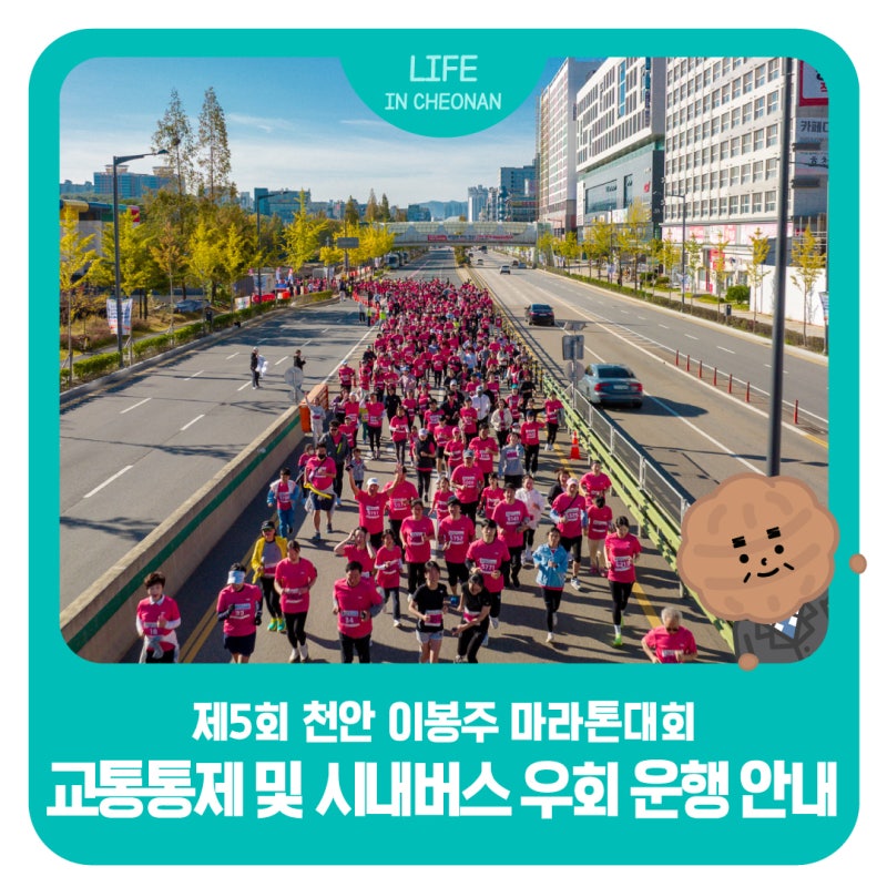 10월 11일, 이봉주 마라톤대회로 번영로 편도차선 전면통제·시내버스 우회