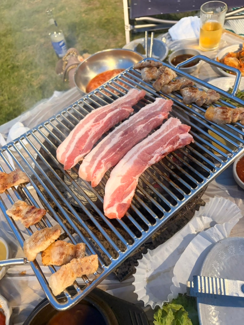 남양주 맛집 금남멧돼지, 야외에서 구워 먹는 멧돼지 삼겹살