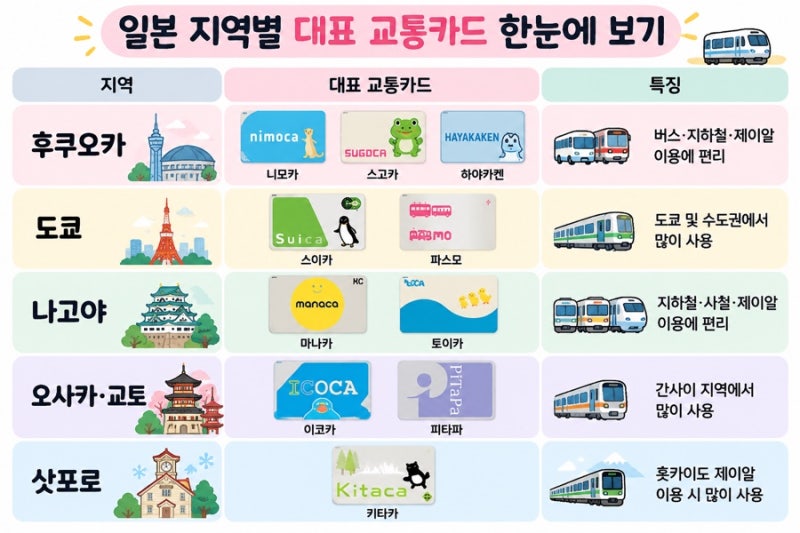 후쿠오카 교통카드 총정리｜아이폰 스이카·니모카·스고카·트래블카드, 버스 지하철 타는 ....