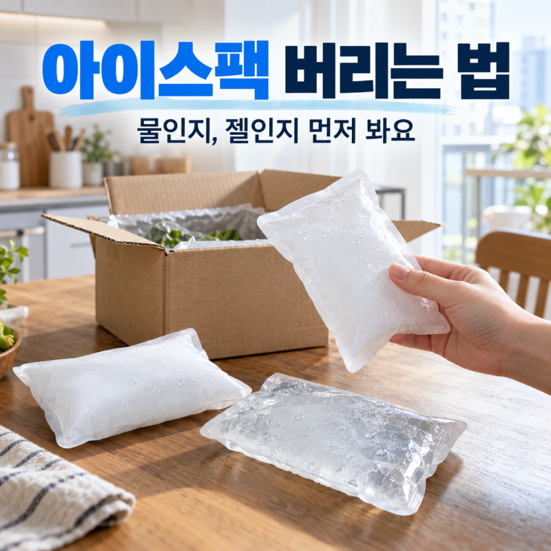 아이스팩 버리는 법, 물은 비우고 젤은 뜯지 마세요