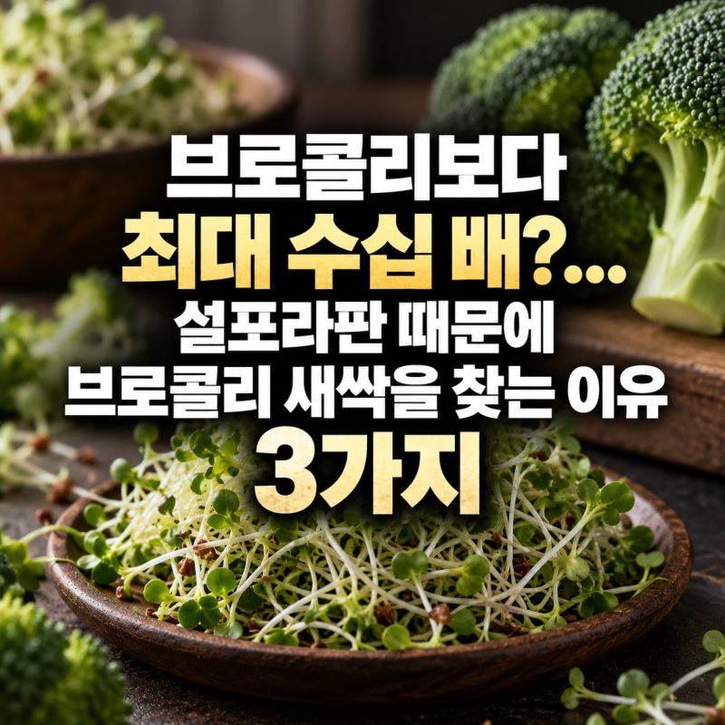 "브로콜리보다 최대 수십 배?..." 설포라판 때문에 브로콜리새싹 찾는 이유 3가지