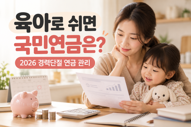 육아 때문에 쉬었는데 국민연금은? 2026 경력단절 후 연금 관리법 총정리