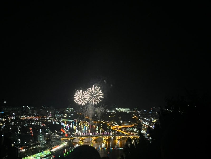 진주 유등축제 불꽃놀이 일정 | 불꽃놀이 명당 추천 “선학산전망대”