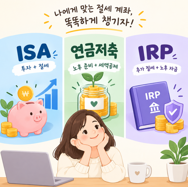 ISA·연금저축·IRP, 뭐부터 만들어야 할까? 헷갈리는 절세 계좌 정리