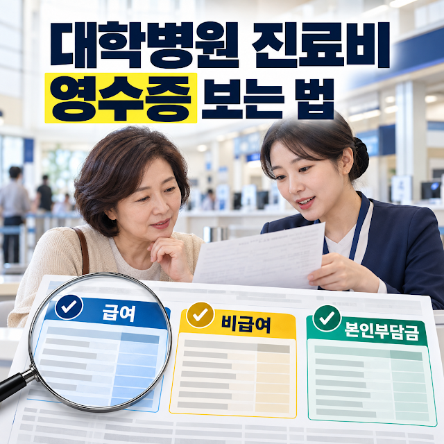 대학병원 진료비 영수증 보는 법｜급여·비급여·본인부담금 확인
