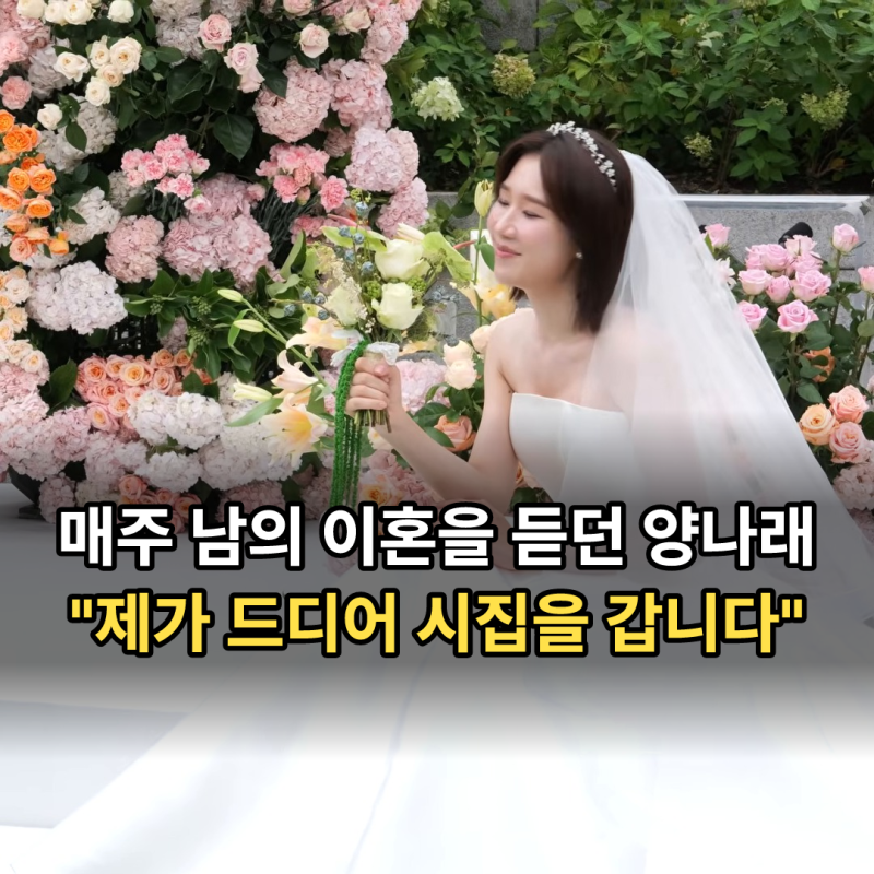 양나래 변호사 결혼, "포기할 때가 되었나" 싶던 그때 나타난 남편…